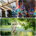 PATIKIL DIY Dream Catcher Kit, Making Dream Catcher Supplies Wall Hanging Handmade Dream Catcher Kits for Beginner Style 3, Purple