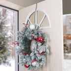 Haute Decor Premium Holly Embossed HighProfile Wreath Hanger - Pewter Holly