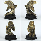 H&W Golden Bald Eagle Figurines - The USA's National Emblem - Resin Statue Decoration for Home/Study/Living Room, Great Collectible Figurines, Best Gift for The Man, Golden (HH17-D4)