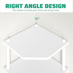 Desktop Corner Stand Shelf for Storage, 3 Tier Corner Shelf Organizer, White Shelves Rack for Small Spaces, Home Office, Kitchen, Bathroom