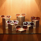 MOOCA Wooden 6 Pcs Square Risers for Display Jewelry and Accessories Display Stand Wooden Risers For Jewelry Figurine, Brown