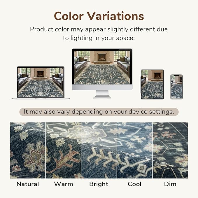 Lessymo Washable Entryway Rug, Black Brown 2x3 Small Area Rugs for Bathroom Kitchen Bedroom, Non Slip Indoor Entrance Door Mat, Stain & Fade Resistant Boho Vintage Carpet