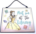 Silver Buffalo Disney Princess Beauty and the Beast Belle Reversible Wood Wall Hanging Sign Art - 10x8 inches