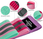 Fabric Resistance Bands for Working Out, 6Pack Non-Slip Exercise Bands for Women and Men, Fabric Booty Bands for Home, Fitness, Pilates, Stretching
