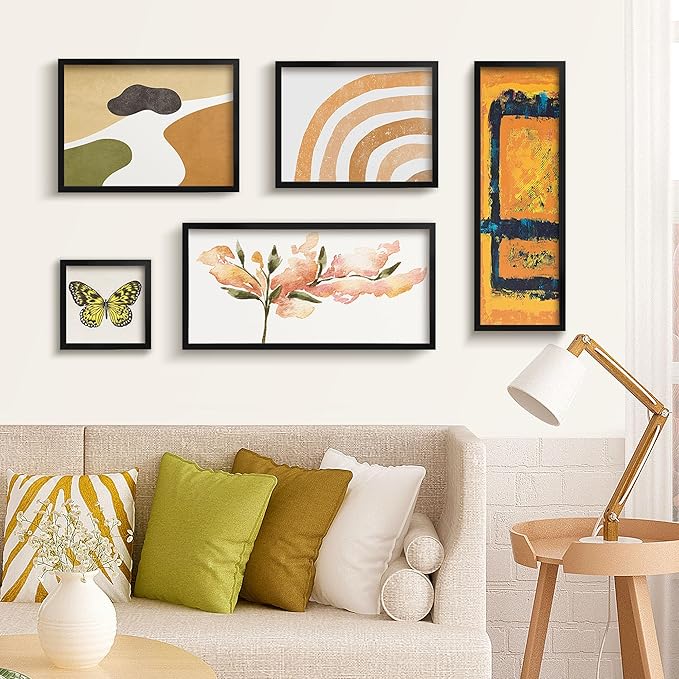 LaVie Home 11x14 Picture Frame Black Set of 10, Display 8x10 with Mat or 11 x 14 Without Mat Picture, Photo Frame Collage for Wall Gallery or Table Deco, Hanging or Tabletop Display
