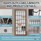 Over the Door Shoe Organizer with 30 Breathable Mesh Pockets - Large Capacity Closet Storage for Men & Women, Hanging Shoe Rack Organizer (White)