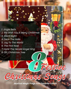 Large Christmas Snow Globes Light up Snowglobes Christmas Lantern with 8 Songs, 9.65" Red Boot Christmas Snow Globe for Kids Adults, 6H Timer & Dual Power, Lighted Christmas Decorations Indoor Gifts