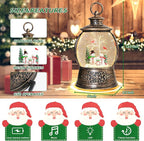 Christmas Cardinal Snow Globe 12.5In High, Snowman Musical Snow Globe Lantern Lights with 6 Hour Timer and Batteries Powered, Retro Style Holiday Glitter Globe for Xmas Home Decoration and Santa Gifts