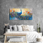 Abstract Peacock Wall Art Colorful Peacock Pictures Wall Decor Abstract Bird Canvas Poster Watercolor Animal Prints Painting Vintage Framed Artwork for Living Room Bedroom Home Decorations 30x60