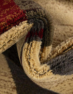 Unique Loom Barista Collection Area Rug - Ngada (7' 1" Square, Beige/Red)