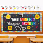 Classroom Bulletin Board Decoration Set Welcome Banner Wall Door Decor Colorful Classroom Decorations for Kindergarten Preschool Elementary Middle School(Be The Reason Someone Smile Today)
