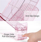 Yes!Fresh Shoe Slot Organizer, Boutique Display Style Shoe Stacker for A Pair of Shoes, Separable Shoe Rack for Closet Organization, 3 Adjustable Narrow Shoe Rack (Pink, 2 Pack)