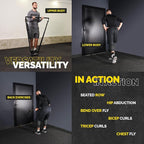 Tribe Lifting Tube Resistance Bands for Working Out Men and Women - 180lb Exercise Bands Set with Handles, Resistance Band Bar, Ankle Straps, Foot Straps, Door Anchor for Home Gym Strength Training