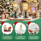 Christmas Snow Globe Candle, Timer Christmas Flameless Candles Snow Globe with 6H, Snowmans Scene, Battery Operated, Christmas Snow Globes for Christmas Holiday Xmas Party Table Centerpiece Home Decor