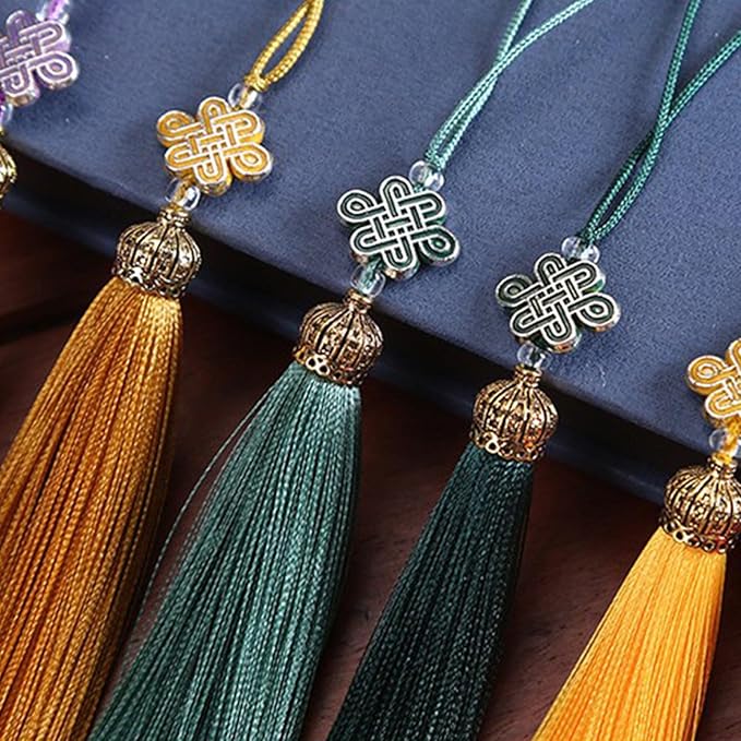 Chinese Knot Tassels Pendant Handmade Polyester Tassels Chinese Tassels Great for Home Decors and Festival Ornament