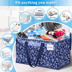 HomeHacks Moving Bags, Extra Large Size Moving Boxes, Heavy Duty Luggage Bags with Smooth Zipper and Sturdy Handles, Large Capacity & Easy Loading Storage Totes for Space Saver 100L, 4-Pack, Blue