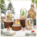 Soulchen 21 Sets Nativity DIY Snow Globe Kit VBS Crafts Plastic Glitter Snow Globes Religious Bible Arts Kit for Sunday School Activities Christian Crafts Bible Story Decorations