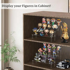 AZEAM Acrylic Riser,Clear Display Risers Stand Perfume Organizer Cologne Acrylic Shelves 3 Tiered Cupcake Shelf for Amiibo Funko POP Figures Food Desserts Holder Collection Cosmetic Vendor Product