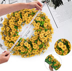 20 Inch Spring Summer Wreaths for Front Door, Artificial Flowers Violet Silk Floral Wreaths with Fake Plants Green Eucalyptus Leaves for Outdoors Farmhouse Wall Wedding Porch Home Decor