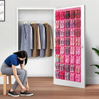 40-Pocket Over the Door Shoe Organizer - Large Mesh Pocket Hanging Shoe Organizer,Behind the Door Shoes Storage Holder Hanger