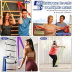 5 Pcs Resistance Bands for Working Out, Latex Free, Physical Therapy Bands, Exercise Bands Set for Stretching, Suitable for Rehab, Yoga,Pilates, Home Gym