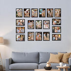 Giftgarden 5x7 Picture Frame Set of 18, Lightweight 5 by 7 Frames Bulk for Gallery Wall Photo Hanging and Tabletop Display, Black