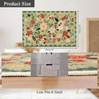 U'Artlines Indoor Door Mat Entrance Rug 2'x3'Soft Non Slip Machine Washable Floral Small Area Rug Carpet for Entryway Kitchen Bathroom Bedroom Green