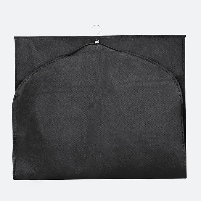 Syeeiex 40" Garment Bags for Hanging Clothes, Set of 8 Suit Bag, Suit Bags for Closet Storage, Garment Covers for Storage Suits, Shirts,T-shirts and Jackets on Closet(Black)
