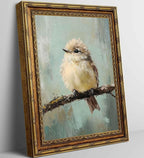 Large Gold Framed Bird Canvas Wall Art Vintage Bird Beige Sparrow painting Decor Pictures Sparrow on Branch Bedroom Living Posters Prints for Corridor Classroom Bedroom Kitchen Room Decoration