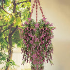 2 Pcs Artificial Lavender Teardrop Rattan, Spring Summer Front Door Hanging Floral Swags for Wall Basket Filler, Garden Home Easter Decoration-28.7in(Rose Red)
