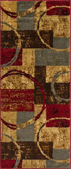 Unique Loom Barista Collection Area Rug - Kouillou (2' 2" x 5' 3" Runner, Multi/Brown)