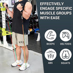 TheFitLife Exercise Resistance Bands with Handles - 5 Fitness Workout Bands Stackable up to 110/150/200/250/300 lbs, Training Tubes with Large Handles, Ankle Straps, Door Anchor, Carry Bag