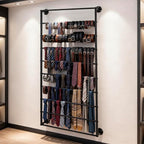 10-Layer Wall Mounted Display Rack, Wrapping Paper Ribbon Organizer Scarves Tie & Scarf Rack Belts Towel Holder Necktie Hijab Stand Metal Shelving for Home, Retail Stores, Flower Shop