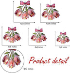 Pink Bell Flower Acrylic Suncatcher, Flower Suncatchers for Window Hangings, Stained Glass Effect Garden Decor, Gift for Mother's Day, Mom, Grandma, Wife, Women