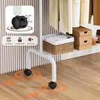 Rolling Clothing Racks for Hanging Clothes, Garment Rack for Clothes to Hang, Metal Portable Wardrobe Rack for Coats, Jackets, Shirts, Dress,White