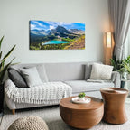 Glacier National Park Wall Art Saint Mary Lake Landscape Canvas Wall Decor Mountain Scenery Pictures Prints Painting Modern Nature Photography Artwork for Living Room Bedroom Home Decorations 20x40"