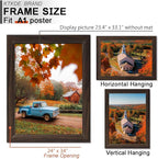 KTKDE A1 Picture Frame Set of 3, 23.4 x 33.1in Poster Frame Wooden Walnut -Horizontal or Vertical Wall Hanging for Home, Exhibition, Caffe Large Frame for Photos, Posters - Art Prints best gift