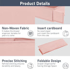 DIMJ Drawer Organizer - Clothes Storage Set of 3, Pink: Sock, Underwear, Bra, Tie, Belt Dividers