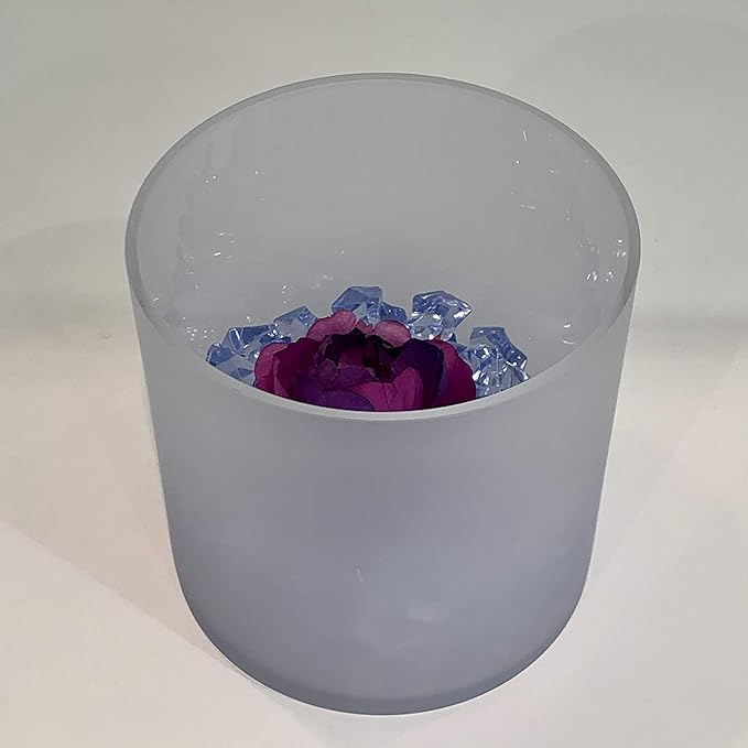 WGV Cylinder Vase, Diameter 5", Height 5", Frosted Glass Floral Planter Container, Floating Candle Holder for Wedding Party Event Home Office Decor, 1 Piece