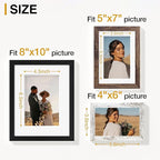 Vittanly 15 Pack Picture Frames Collage Wall Decor for Mounting or Tabletop, Gallery Frame Set for Family, Multi Sizes Including 3pcs 8x10, 6pcs 5x7, 6pcs 4x6, Black, Brown and Distressed White