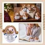 Marsui 10 Pcs 5 Pcs Crochet Dolls Christian Positive Gifts for Women Mini Jesus Figures with Positive Card Handmade Religious Crochet Plush Doll for Church Sunday School Motivational Gift (Multicolor)