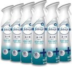 Febreze Air Mist, Air Freshener Spray, Odor Fighting Room Spray, Deodorizer for Home Bathroom Kitchen Office Apartment Dorm Room Classroom, Heavy Duty Crisp Clean Scent, 8.1oz, (Pack of 6)