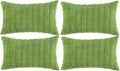 Fancy Homi 4 Packs Decorative Throw Pillow Covers for Living Room Couch Bed, Modern Farmhouse Boho Home Décor Accent Cushion Case, 20" x 12", Lime Green