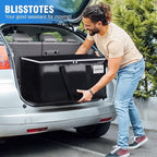 BlissTotes Moving Bags, Heavy Duty Moving Boxes with Zippers Top and Sturdy Handles, Storage Bags for Space Saving and Packing, Collapsible Moving Supplies, Storage Totes (76L, 4-Pack, Black)