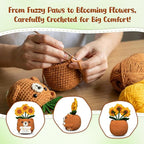 OASSIE Kindergarten Graduation Gifts for Kids Teens - Sunflower Bear Positive Crochet Animals, Inspirational Birthday End of Year Preschool Teen Girl Gifts Trendy Stuff for Boys Girls Daughter Sister
