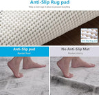Non Slip Area Rug Pads Non Skid Rug Gripper 3x5 Feet Extra Thick Pad Anti-Slip Carpet Rug Mats for Hardwood Surface Floors, Keep Rugs Safe and in Place (3 x 5 Ft)