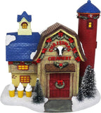 Christmas Village Creamery - Lighted Musical Snow Village Collectible Building Houses - Perfect Addition to Your Christmas Indoor Decorations & Holiday Displays - Made of Resin