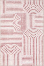 Lahome Abstract 6x9 Area Rugs, Soft Pink Rugs for Bedroom Girls, Ultra-Thin Non Slip Washable Throw Large Carpet for Living Room Dining Room Office (6'x9',Pink)