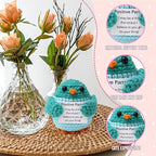 Inspirational Handmade Crochet Parrot, Positive Emotional Support Parrot, Valentine's Day Gift, Birthday Thanksgiving Basket Gift for Home Decorations
