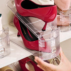 Adjustable Shoe Slots Organizer,30PACK Transparent Shoe Stackers Shoe Rack Holder Shoe Space Savers Double Layer Stack Shoe Racks for Closet Organization(Transparent)